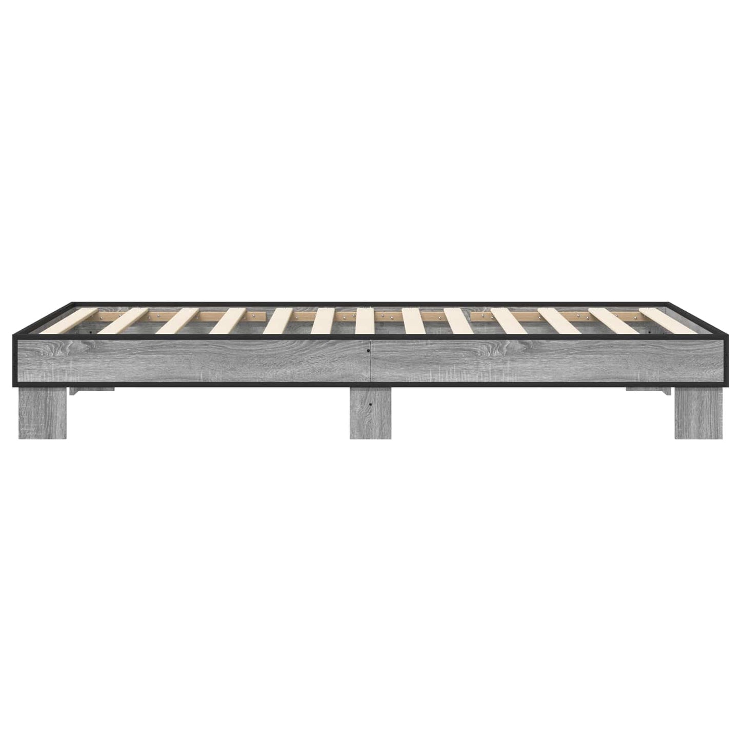 Bedframe Grijs Sonoma 80 x 200 cm Bewerkt hout