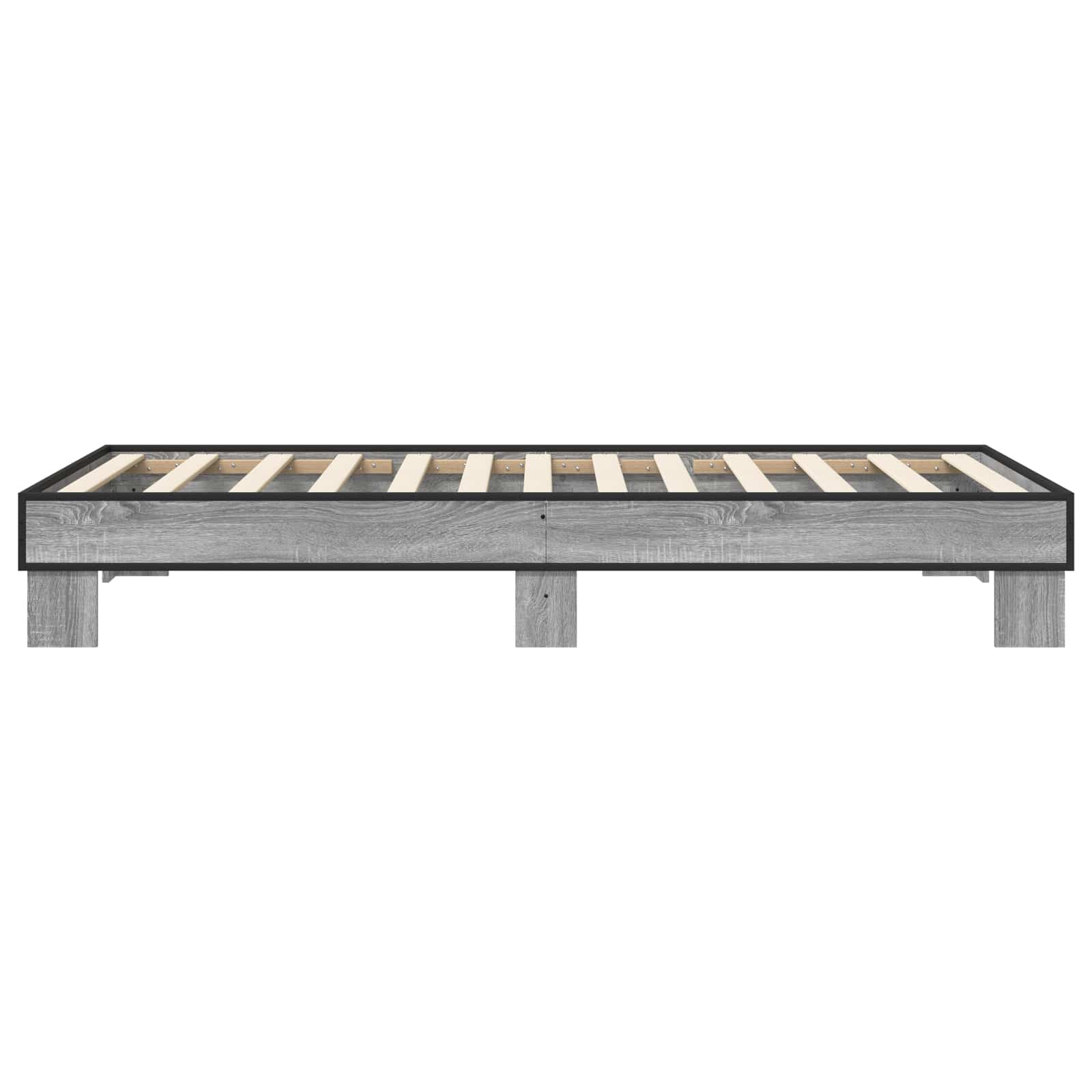Bedframe Grijs Sonoma 80 x 200 cm Bewerkt hout