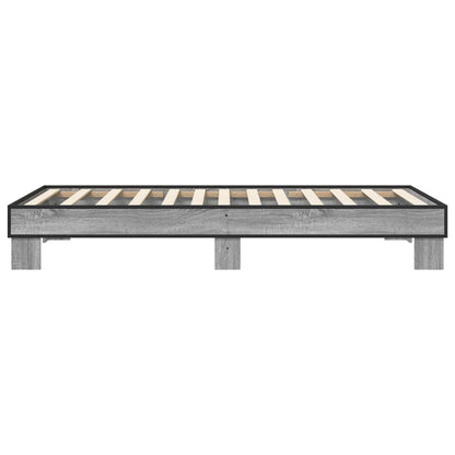 Bedframe Grijs Sonoma 80 x 200 cm Bewerkt hout