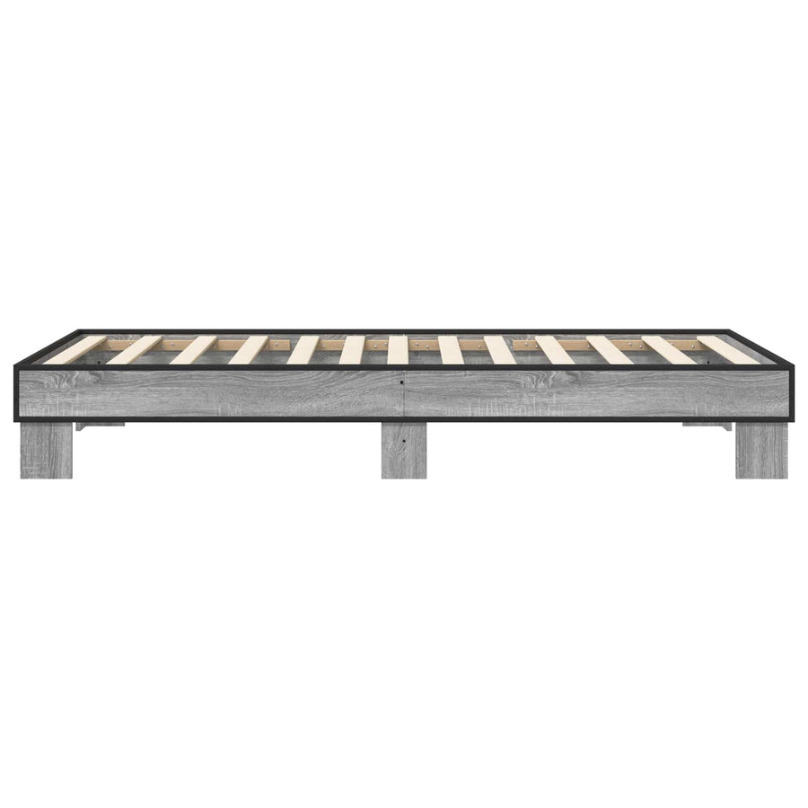 Bedframe Grijs Sonoma 80 x 200 cm Bewerkt hout