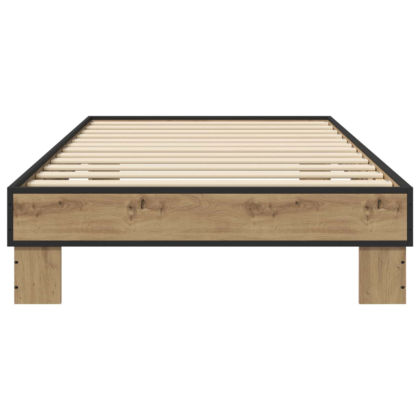 Bedframe Artisanaal eiken 80 x 200 cm Bewerkt hout