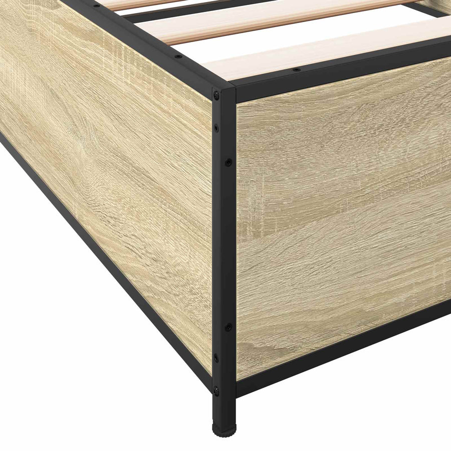 Bedframe Sonoma Eiken 80 x 200 cm Bewerkt hout