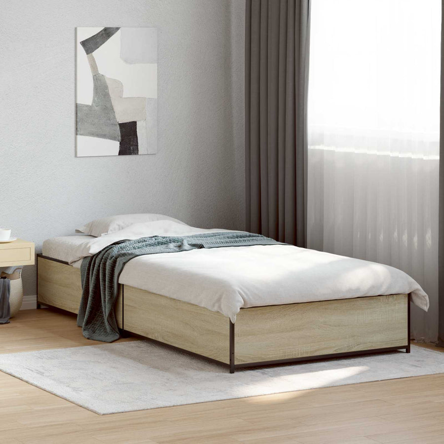 Bedframe Sonoma Eiken 80 x 200 cm Bewerkt hout