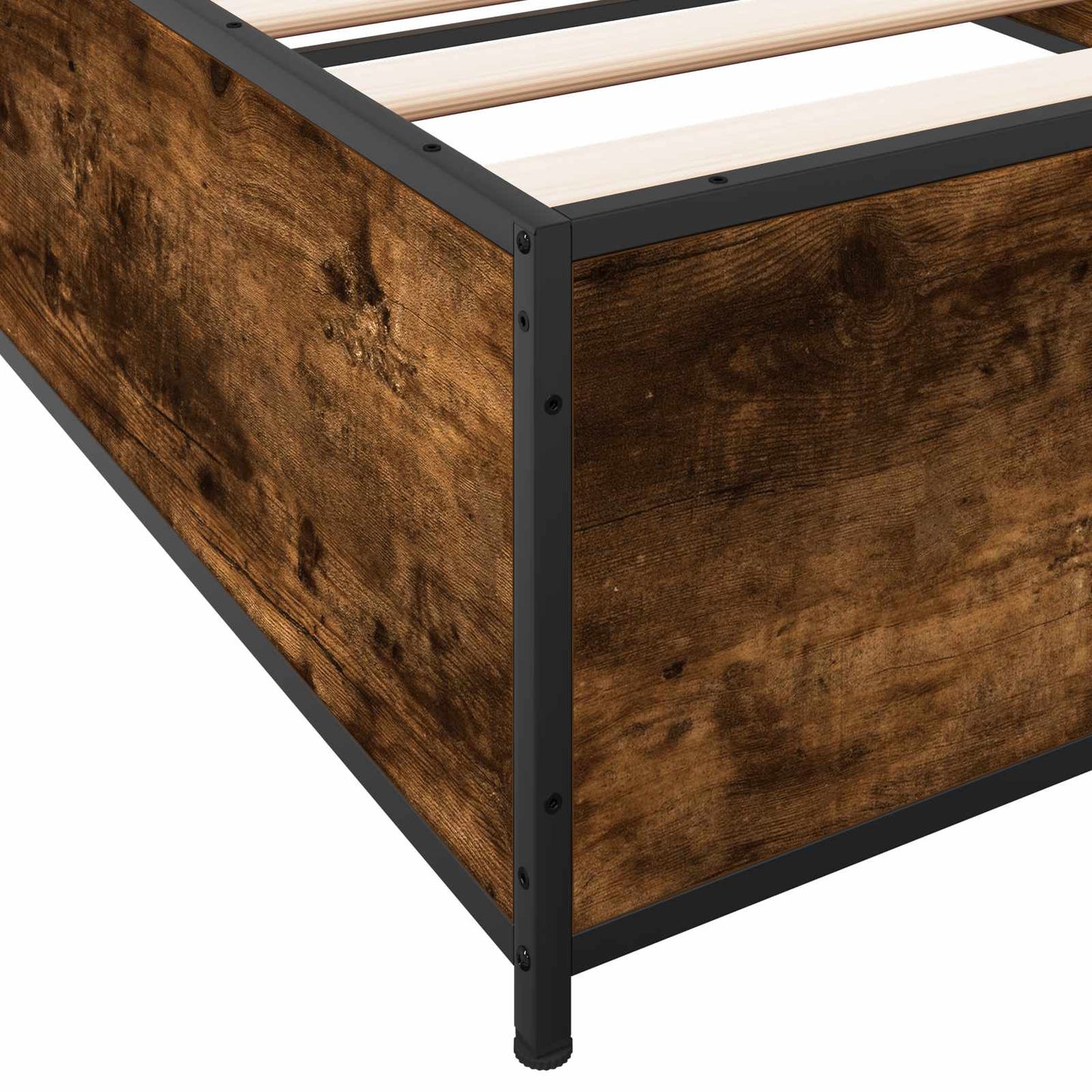 Bedframe Gerookt eiken 80 x 200 cm Bewerkt hout