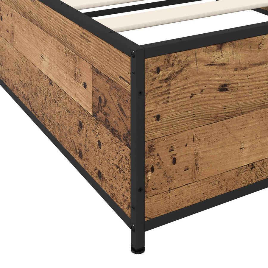 Bedframe Oud hout 80 x 200 cm Bewerkt hout