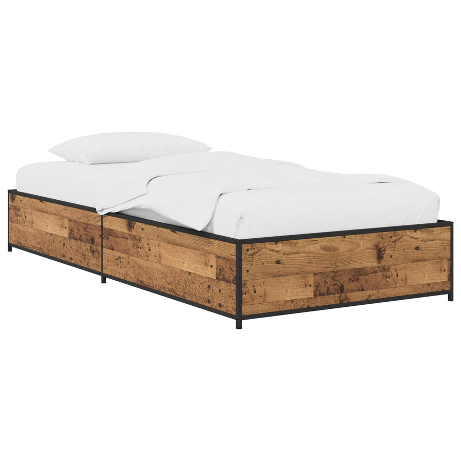 Bedframe Oud hout 80 x 200 cm Bewerkt hout