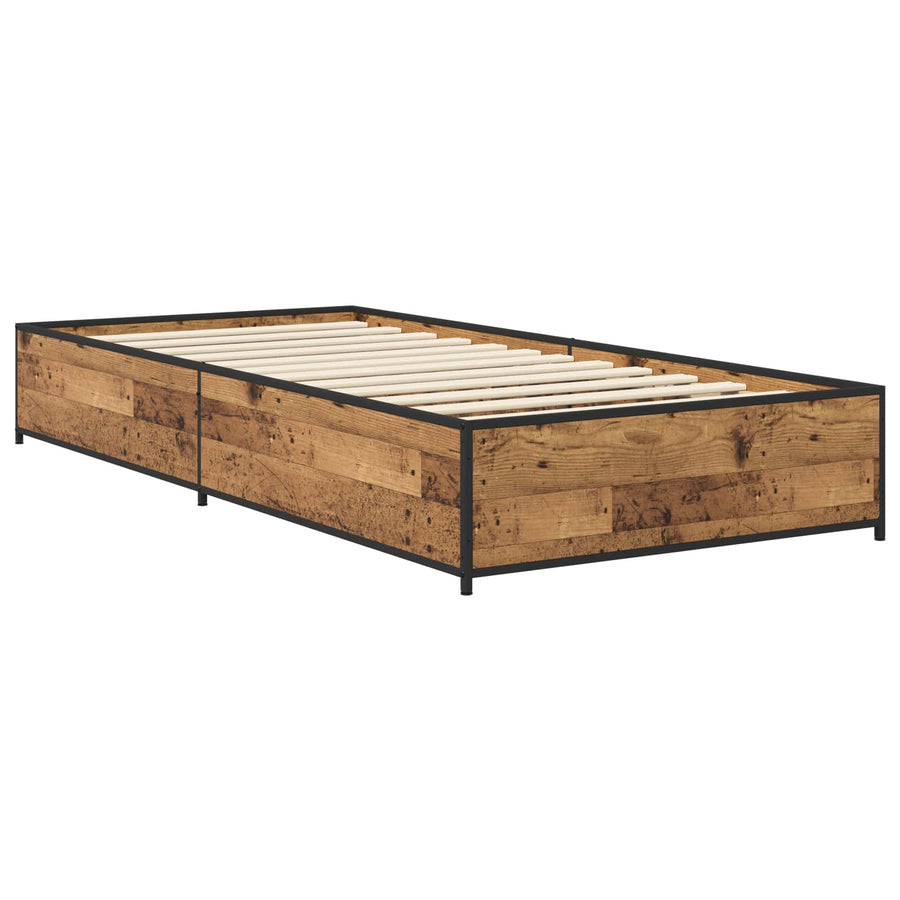 Bedframe Oud hout 80 x 200 cm Bewerkt hout