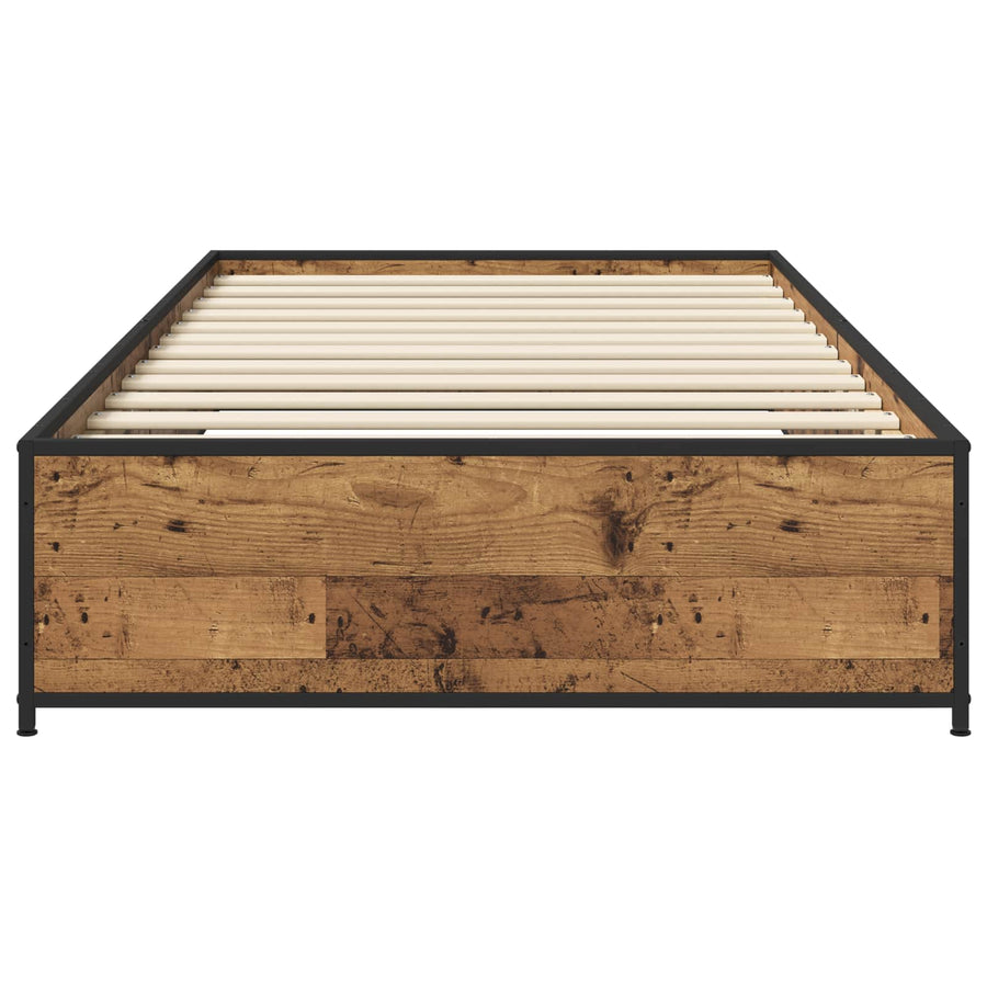 Bedframe Oud hout 80 x 200 cm Bewerkt hout