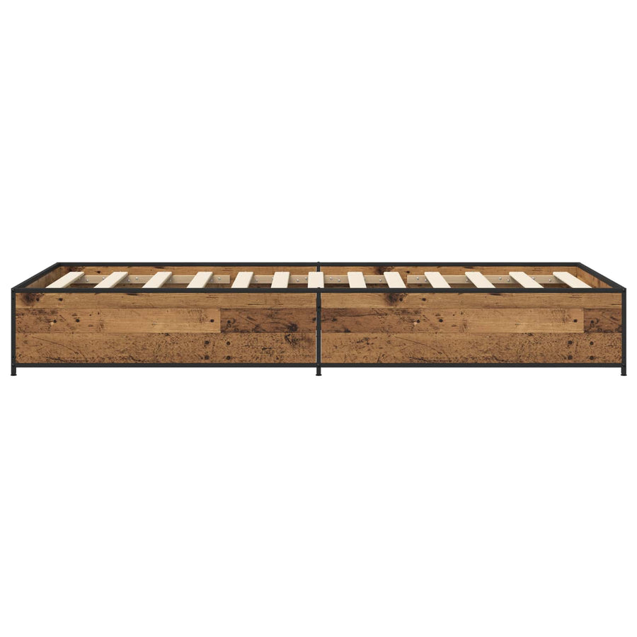 Bedframe Oud hout 80 x 200 cm Bewerkt hout