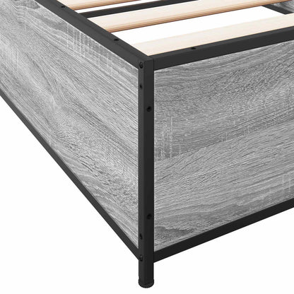 Bedframe Grijs Sonoma 80 x 200 cm Bewerkt hout