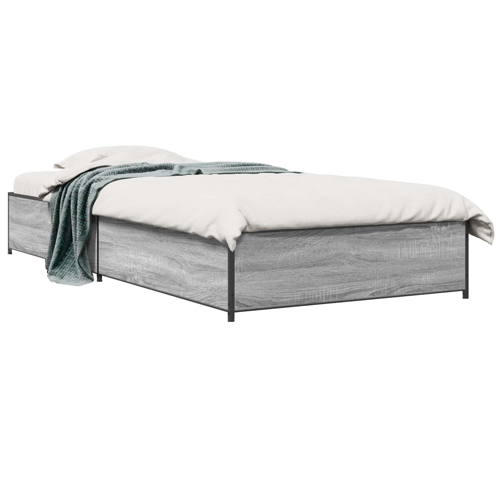 Bedframe Grijs Sonoma 80 x 200 cm Bewerkt hout