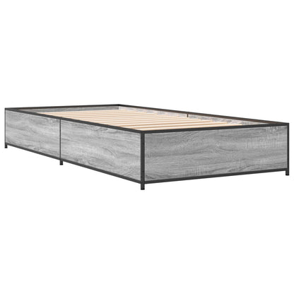 Bedframe Grijs Sonoma 80 x 200 cm Bewerkt hout