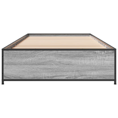 Bedframe Grijs Sonoma 80 x 200 cm Bewerkt hout