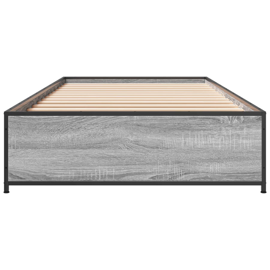 Bedframe Grijs Sonoma 80 x 200 cm Bewerkt hout