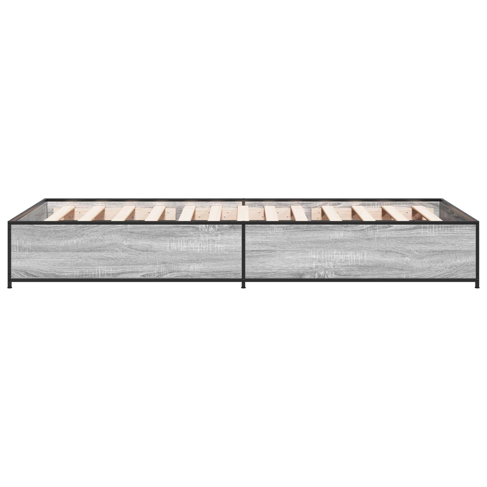 Bedframe Grijs Sonoma 80 x 200 cm Bewerkt hout