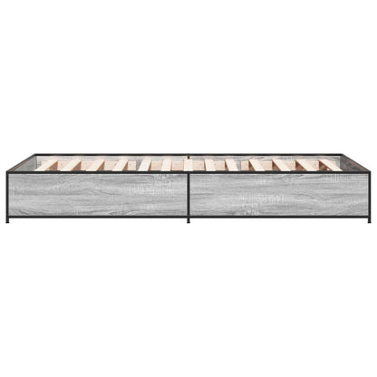 Bedframe Grijs Sonoma 80 x 200 cm Bewerkt hout