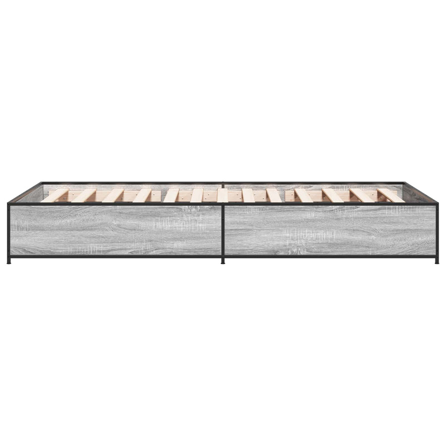 Bedframe Grijs Sonoma 80 x 200 cm Bewerkt hout