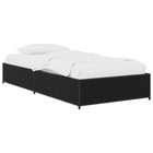 Bed frame Black oak 80 x 200 cm Engineered wood