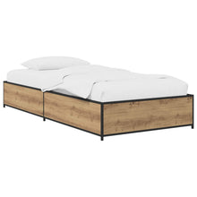 Bedframe Artisanaal eiken 80 x 200 cm Bewerkt hout