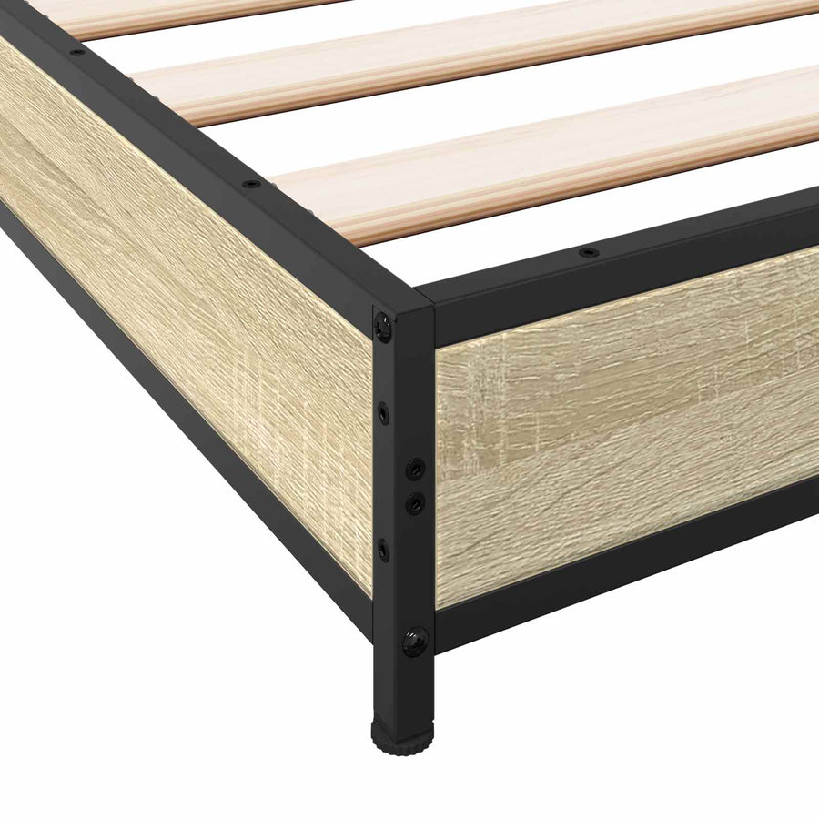 Bedframe Sonoma Eiken 80 x 200 cm Bewerkt hout