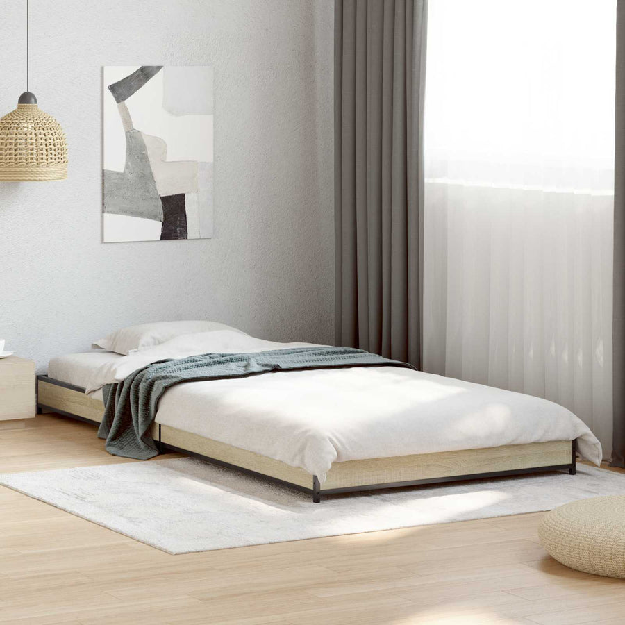 Bedframe Sonoma Eiken 80 x 200 cm Bewerkt hout