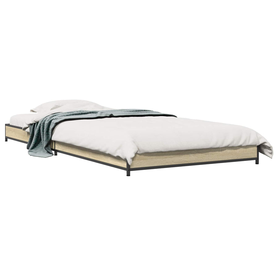 Bedframe Sonoma Eiken 80 x 200 cm Bewerkt hout
