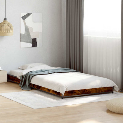 Bedframe Gerookt eiken 80 x 200 cm Bewerkt hout