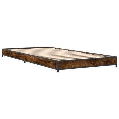 Bedframe Gerookt eiken 80 x 200 cm Bewerkt hout