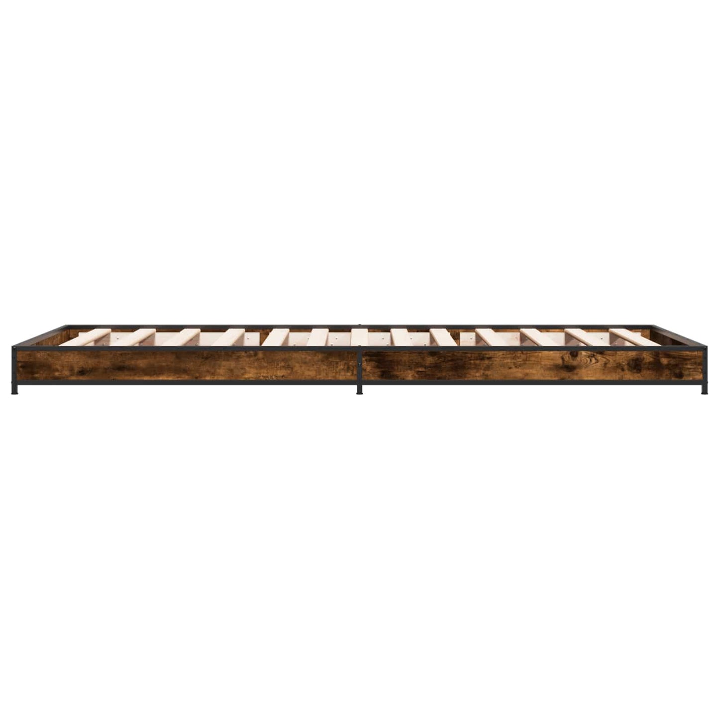 Bedframe Gerookt eiken 80 x 200 cm Bewerkt hout