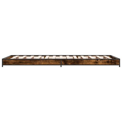 Bedframe Gerookt eiken 80 x 200 cm Bewerkt hout