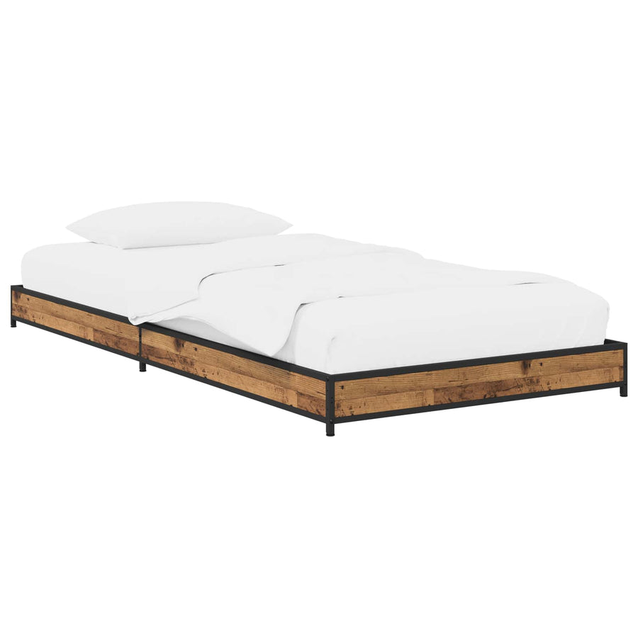 Bedframe Oud hout 80 x 200 cm Bewerkt hout