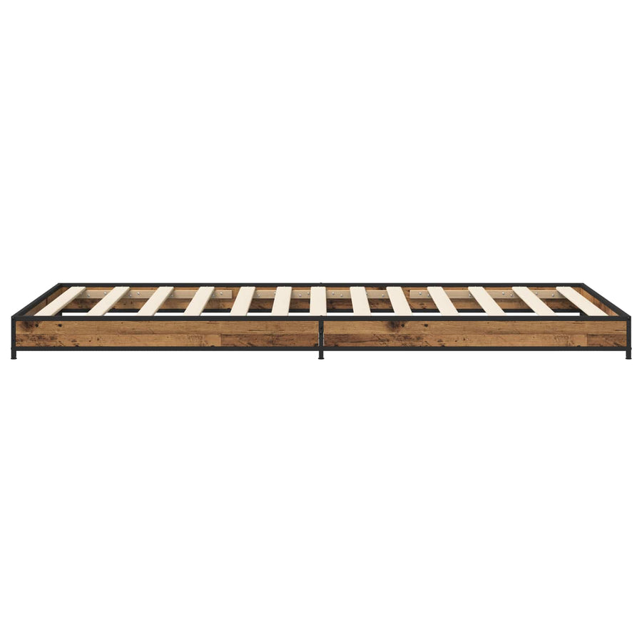 Bedframe Oud hout 80 x 200 cm Bewerkt hout