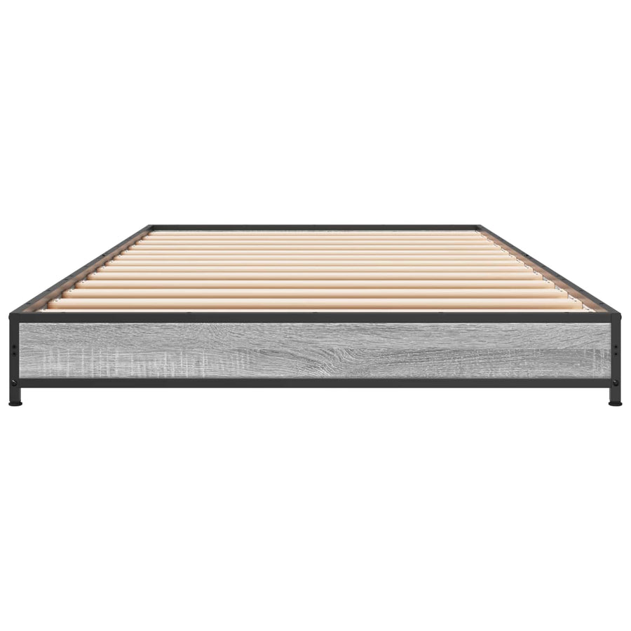 Bedframe Grijs Sonoma 80 x 200 cm Bewerkt hout