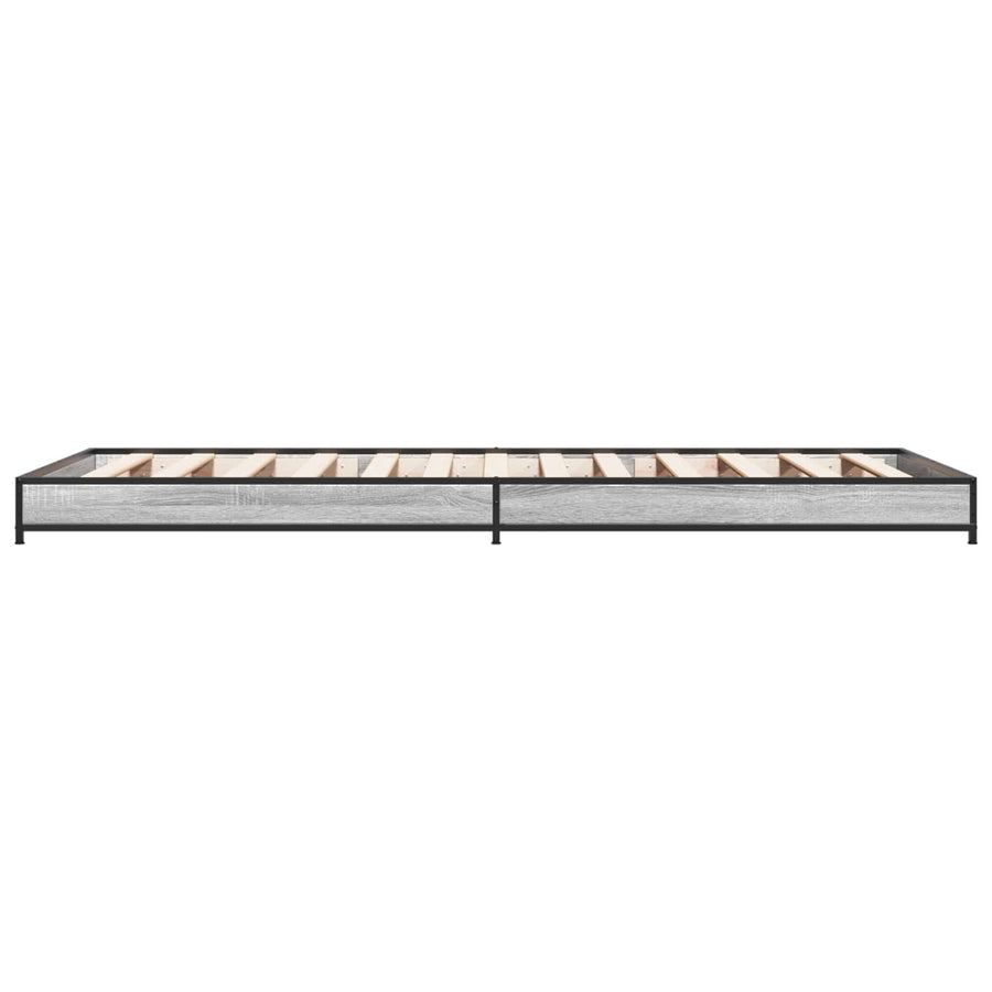 Bedframe Grijs Sonoma 80 x 200 cm Bewerkt hout