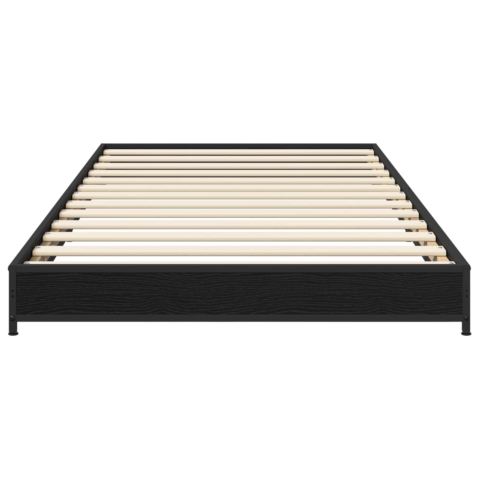 Bedframe Zwart eiken 80 x 200 cm Bewerkt hout