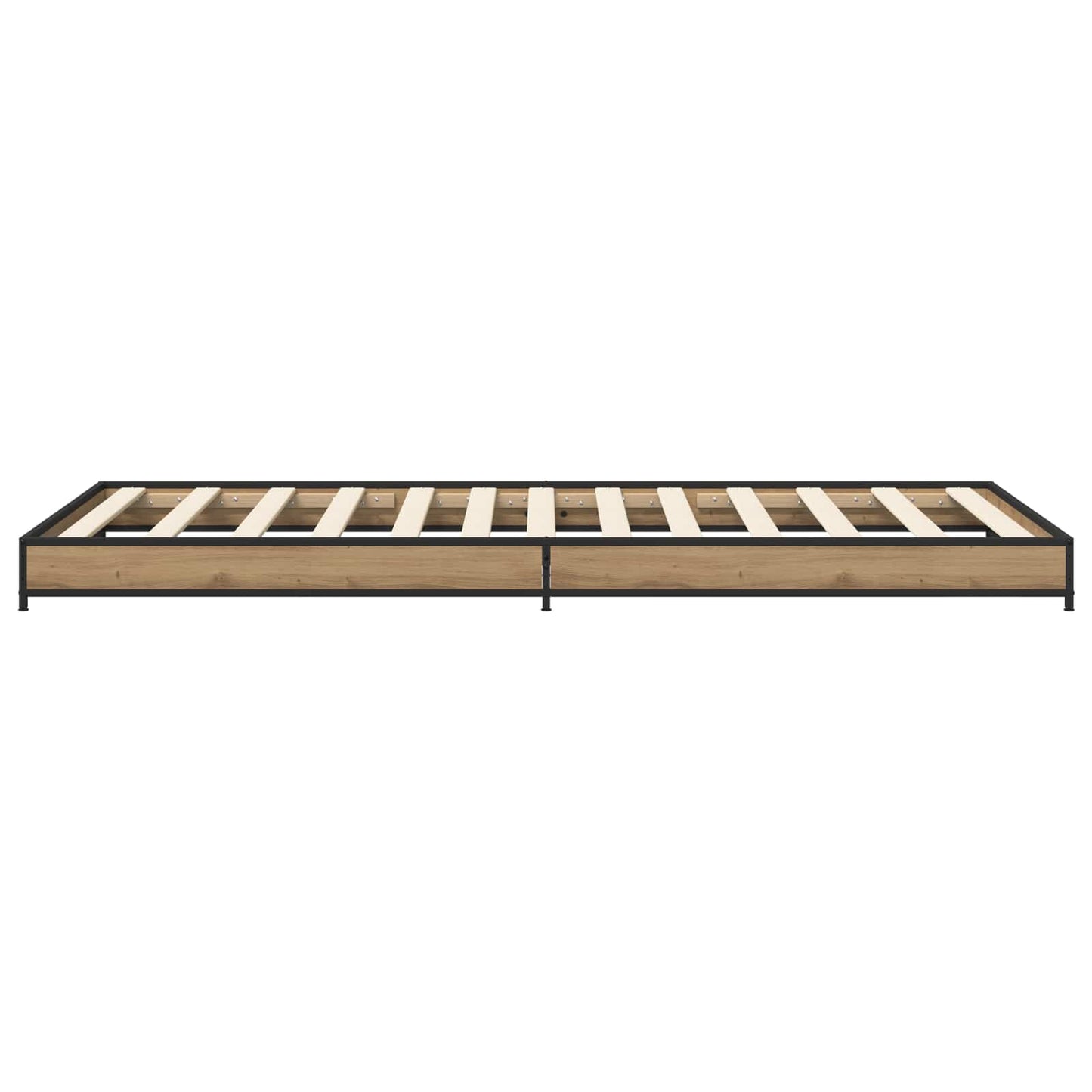Bedframe Artisanaal eiken 80 x 200 cm Bewerkt hout