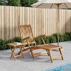 Vouwstoel met tafel massief teakhout