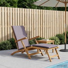 Ligstoel teakhout donkergrijs 152x60x94,5 cm