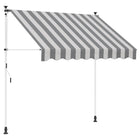 Manually Retractable Awning Anthracite and White 150 cm