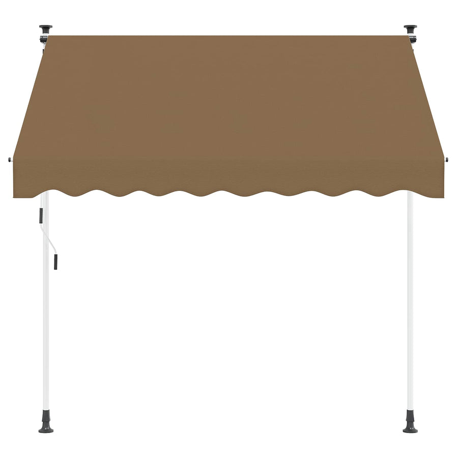 Handmatig uitschuifbare luifel Beige 150 cm