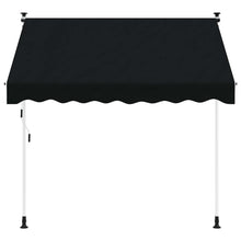 Handmatig uitschuifbare luifel Zwart 100 cm