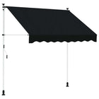 Manually retractable awning Black 150 cm