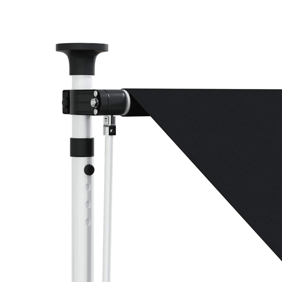 Handmatig uitschuifbare luifel Zwart 300 cm