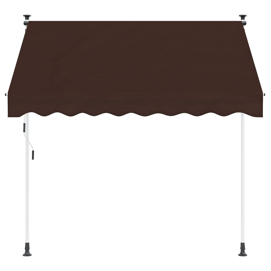 Handmatig uitschuifbare luifel Bruin 250 cm
