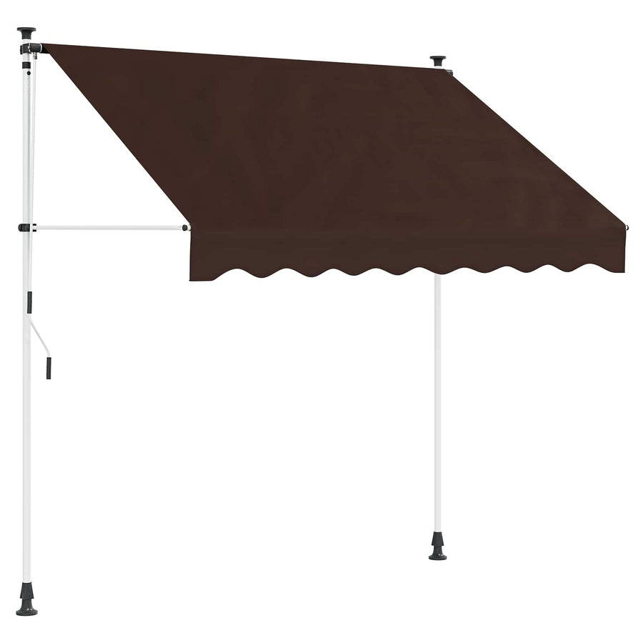Handmatig uitschuifbare luifel Bruin 300 cm