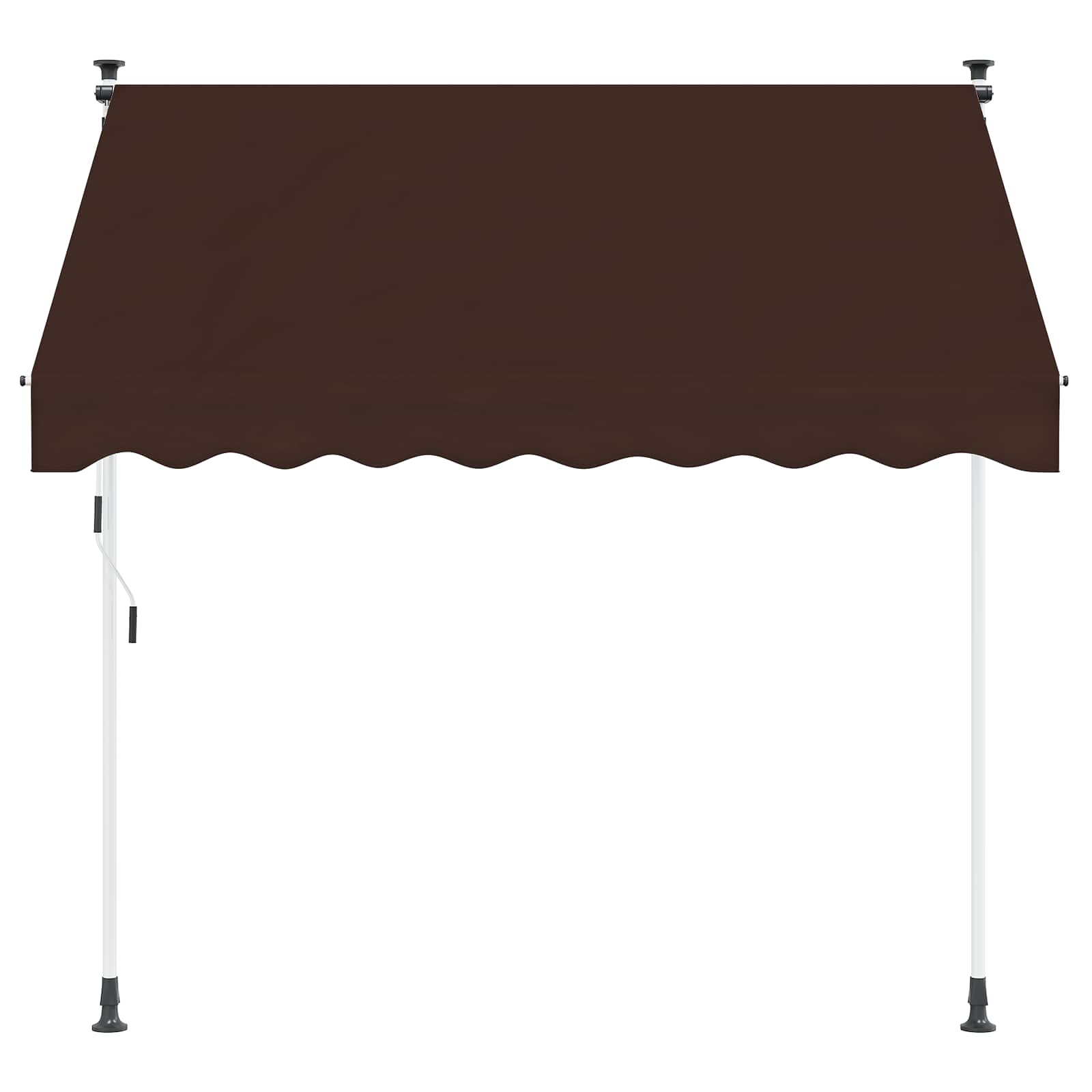 Handmatig uitschuifbare luifel Bruin 350 cm