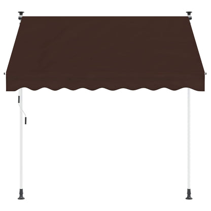 Handmatig uitschuifbare luifel Bruin 350 cm