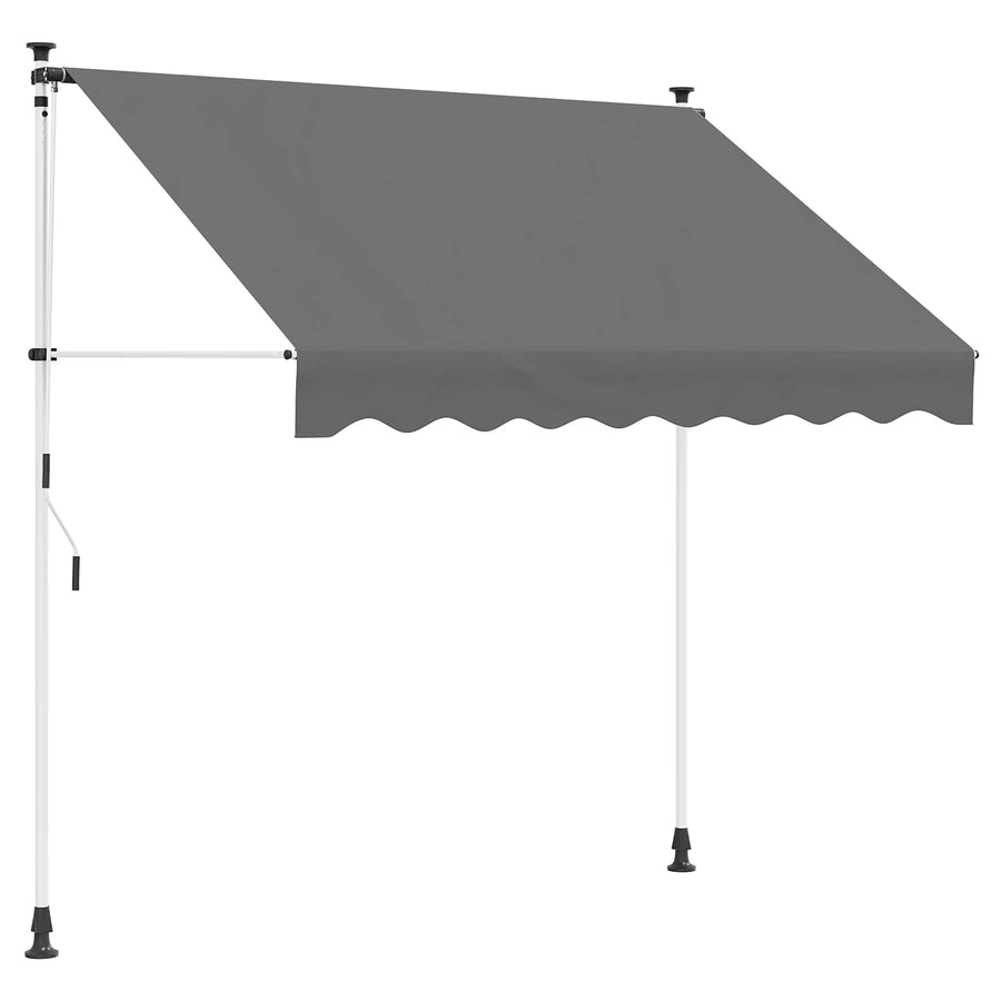 Handmatig uitschuifbare luifel Lichtgrijs 150 cm