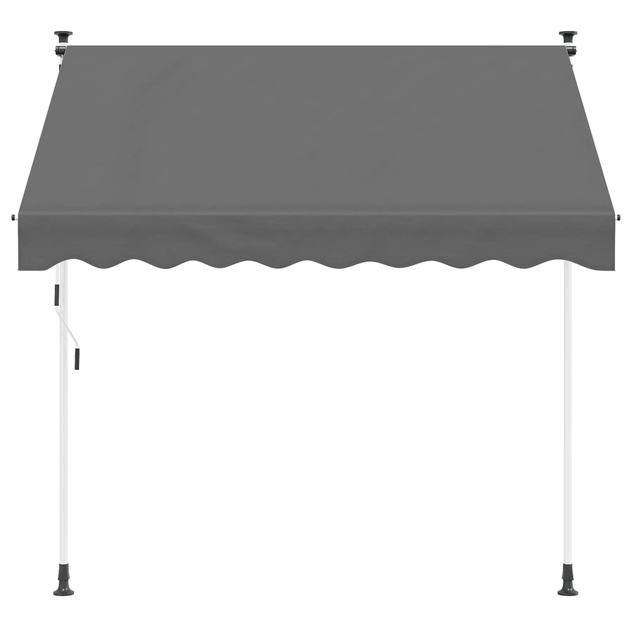 Handmatig uitschuifbare luifel Lichtgrijs 150 cm