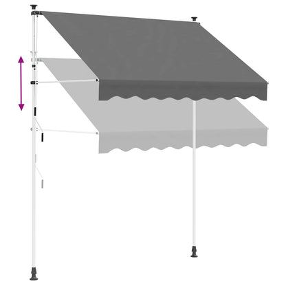 Handmatig uitschuifbare luifel Lichtgrijs 350 cm